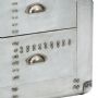 Aerospace Tarnished Silver Metal 3 Drawer Side Unit